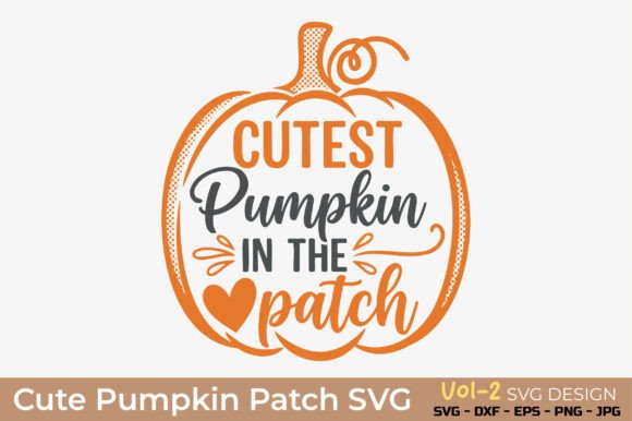 Cute Pumpkin Patch SVG Vol-2: Graphics for Crafts & Content