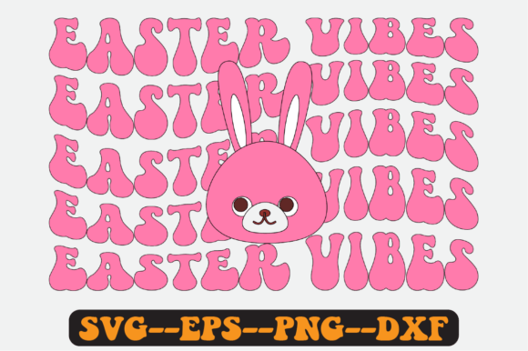 Easter Vibes Quote Retro SVG Design