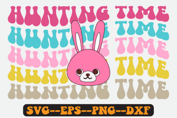 Hunting Time Quote Retro SVG Design for Crafts & Graphics