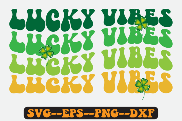 Lucky Vibes Quote Retro SVG Design: Graphics for Crafts-Driven Branding