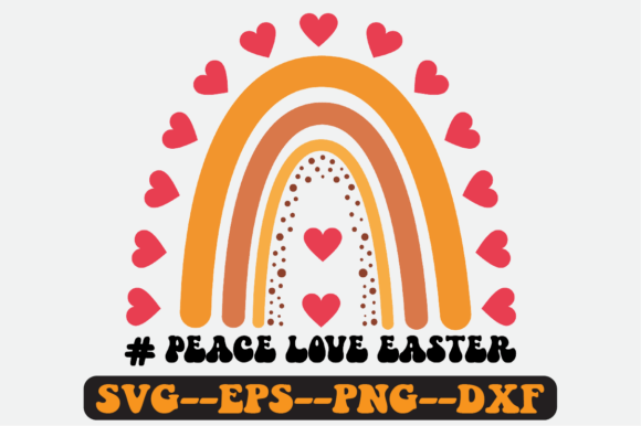 Peace Love Easter Quote Retro SVG: Graphics for Crafts & Content